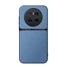 For Huawei Mate 70 Litchi Leather Magnetic Full Coverage Shockproof Phone Case(Blue) - 1