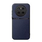 For Huawei Mate 70 Litchi Leather Magnetic Full Coverage Shockproof Phone Case(Navy Blue) - 1