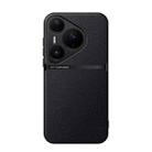 For Huawei Pura 80 Pro 5G Litchi Leather Magnetic Full Coverage Shockproof Phone Case(Black) - 1
