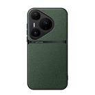 For Huawei Pura 80 Pro 5G Litchi Leather Magnetic Full Coverage Shockproof Phone Case(Green) - 1