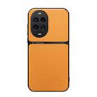 For Huawei nova 14 Pro Litchi Leather Magnetic Full Coverage Shockproof Phone Case(Yellow) - 1