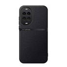 For Huawei nova 14 Litchi Leather Magnetic Full Coverage Shockproof Phone Case(Black) - 1