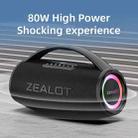 Zealot S97M 80W Outdoor Portable RGB Bluetooth Speaker with Microphone(Black) - 5