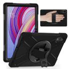 For Xiaomi Redmi Pad Pro 12.1 Rotatable Holder Silicone Hybrid PC Tablet Case with Shoulder Strap(Black) - 2