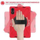 For Xiaomi Redmi Pad Pro 12.1 Rotatable Holder Silicone Hybrid PC Tablet Case with Shoulder Strap(Red) - 3