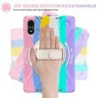 For Xiaomi Redmi Pad Pro 12.1 Rotatable Holder Silicone Hybrid PC Tablet Case with Shoulder Strap(Colorful Pink) - 3