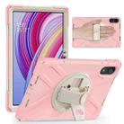 For Xiaomi Redmi Pad Pro 12.1 Rotatable Holder Silicone Hybrid PC Tablet Case with Shoulder Strap(Cherry Blossom Pink) - 2