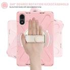 For Xiaomi Redmi Pad Pro 12.1 Rotatable Holder Silicone Hybrid PC Tablet Case with Shoulder Strap(Cherry Blossom Pink) - 3