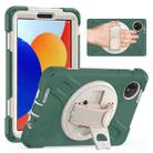 For Xiaomi Redmi Pad SE 8.7 Rotatable Holder Silicone Hybrid PC Tablet Case with Shoulder Strap(Emreald Green) - 2