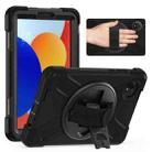 For Xiaomi Redmi Pad SE 8.7 Rotatable Holder Silicone Hybrid PC Tablet Case with Shoulder Strap(Black) - 2