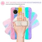 For Xiaomi Redmi Pad SE 8.7 Rotatable Holder Silicone Hybrid PC Tablet Case with Shoulder Strap(Colorful Pink) - 3