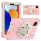 For Xiaomi Redmi Pad SE 8.7 Rotatable Holder Silicone Hybrid PC Tablet Case with Shoulder Strap(Cherry Blossom Pink) - 2