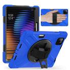 For Xiaomi Pad 7 / 7 Pro Rotatable Holder Silicone Hybrid PC Tablet Case with Shoulder Strap(Blue) - 2