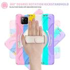 For Xiaomi Pad 7 / 7 Pro Rotatable Holder Silicone Hybrid PC Tablet Case with Shoulder Strap(Colorful Pink) - 3
