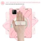 For Xiaomi Pad 7 / 7 Pro Rotatable Holder Silicone Hybrid PC Tablet Case with Shoulder Strap(Cherry Blossom Pink) - 3