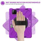 For Xiaomi Pad 7 / 7 Pro Rotatable Holder Silicone Hybrid PC Tablet Case with Shoulder Strap(Purple) - 3