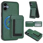 For Samsung Galaxy A06 4G CX01 Detachable Magsafe Magnetic Card Bag Phone Case(Peacock Green) - 1