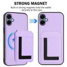 For Samsung Galaxy A06 4G CX01 Detachable Magsafe Magnetic Card Bag Phone Case(Light Purple) - 2