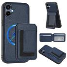 For Samsung Galaxy A06 4G CX01 Detachable Magsafe Magnetic Card Bag Phone Case(Dark Blue) - 1
