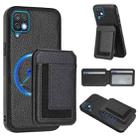 For Samsung Galaxy A12 5G / 4G CX01 Detachable Magsafe Magnetic Card Bag Phone Case(Black) - 1