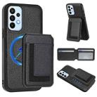 For Samsung Galaxy A13 4G CX01 Detachable Magsafe Magnetic Card Bag Phone Case(Black) - 1