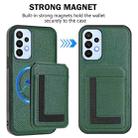 For Samsung Galaxy A13 4G CX01 Detachable Magsafe Magnetic Card Bag Phone Case(Peacock Green) - 2