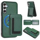 For Samsung Galaxy A16 5G CX01 Detachable Magsafe Magnetic Card Bag Phone Case(Peacock Green) - 1