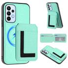 For Samsung Galaxy A32 5G CX01 Detachable Magsafe Magnetic Card Bag Phone Case(Mint Green) - 1