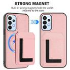 For Samsung Galaxy A33 5G CX01 Detachable Magsafe Magnetic Card Bag Phone Case(Pink) - 2