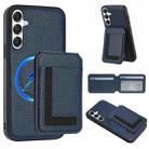For Samsung Galaxy A35 5G CX01 Detachable Magsafe Magnetic Card Bag Phone Case(Dark Blue) - 1