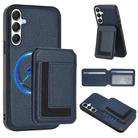 For Samsung Galaxy A26 5G CX01 Detachable Magsafe Magnetic Card Bag Phone Case(Dark Blue) - 1