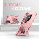 For Samsung Galaxy A35 Armor MagSafe Holder PC Hybrid TPU Phone Case(Pink) - 2