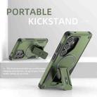 For Samsung Galaxy A35 Armor MagSafe Holder PC Hybrid TPU Phone Case(Army Green) - 2