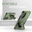 For Samsung Galaxy A25 5G Armor MagSafe Holder PC Hybrid TPU Phone Case(Army Green) - 2