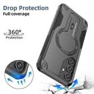 For Samsung Galaxy A25 5G Armor MagSafe Holder PC Hybrid TPU Phone Case(Black) - 3