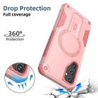 For Samsung Galaxy A14 4G / 5G Armor MagSafe Holder PC Hybrid TPU Phone Case(Pink) - 3