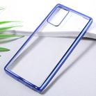 For Samsung Galaxy Note20 Ultra-thin Plating TPU Protective Soft Case(Blue) - 2