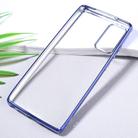 For Samsung Galaxy Note20 Ultra-thin Plating TPU Protective Soft Case(Blue) - 3