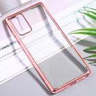 For Samsung Galaxy Note20 Ultra-thin Plating TPU Protective Soft Case(Rose Gold) - 1