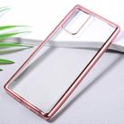 For Samsung Galaxy Note20 Ultra-thin Plating TPU Protective Soft Case(Rose Gold) - 2