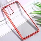 For Samsung Galaxy Note20 Ultra-thin Plating TPU Protective Soft Case(Red) - 1