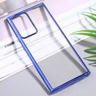 For Samsung Galaxy Note20 Ultra Ultra-thin Plating TPU Protective Soft Case(Blue) - 1