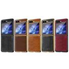 For Samsung Galaxy Z Flip5 VIETAO Crazy Horse Texture PU Phone Case(Brown) - 2