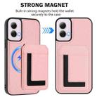 For Motorola Moto G Power 5G 2024 CX01 Detachable Magsafe Magnetic Card Bag Phone Case(Pink) - 2