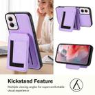 For Motorola Moto G Power 5G 2024 CX01 Detachable Magsafe Magnetic Card Bag Phone Case(Light Purple) - 3