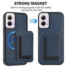 For Motorola Moto G Power 5G 2024 CX01 Detachable Magsafe Magnetic Card Bag Phone Case(Dark Blue) - 2