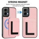 For Motorola Moto G 5G 2024 CX01 Detachable Magsafe Magnetic Card Bag Phone Case(Pink) - 2