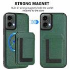 For Motorola Moto G 5G 2024 CX01 Detachable Magsafe Magnetic Card Bag Phone Case(Peacock Green) - 2