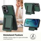 For Motorola Moto G 5G 2024 CX01 Detachable Magsafe Magnetic Card Bag Phone Case(Peacock Green) - 3