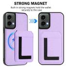 For Motorola Moto G 5G 2024 CX01 Detachable Magsafe Magnetic Card Bag Phone Case(Light Purple) - 2